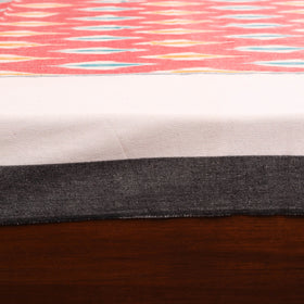 Red - handloom cotton pochampally ikat double bedsheet set