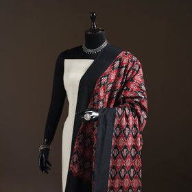 Handloom cotton pochampally ikat dupatta 10 - handcrafted