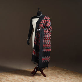 Handloom cotton pochampally ikat dupatta 10 - handcrafted