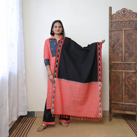 Buy Red Handloom Cotton Pochampally Ikat Kurta Set