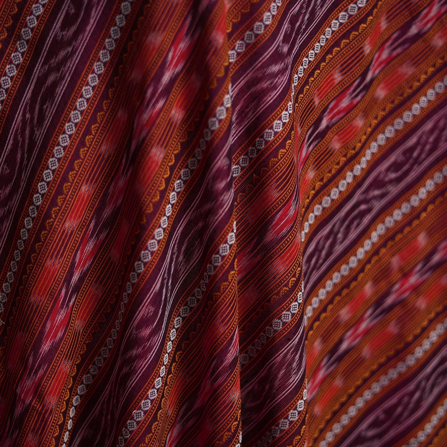 Handloom cotton sambalpuri dabi ikat fabric 05 - handcrafted