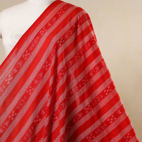 Red - handloom cotton sambalpuri ikat fabric 26