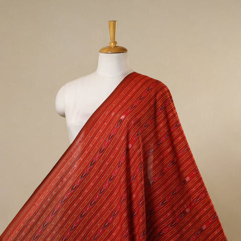 Red - handloom cotton sambalpuri ikat fabric 30