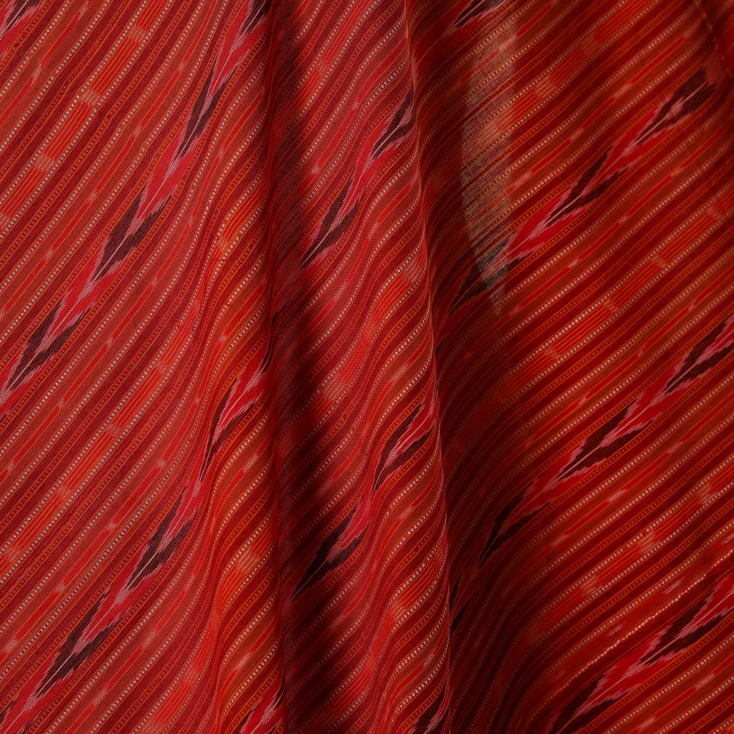 Red - handloom cotton sambalpuri ikat fabric 30