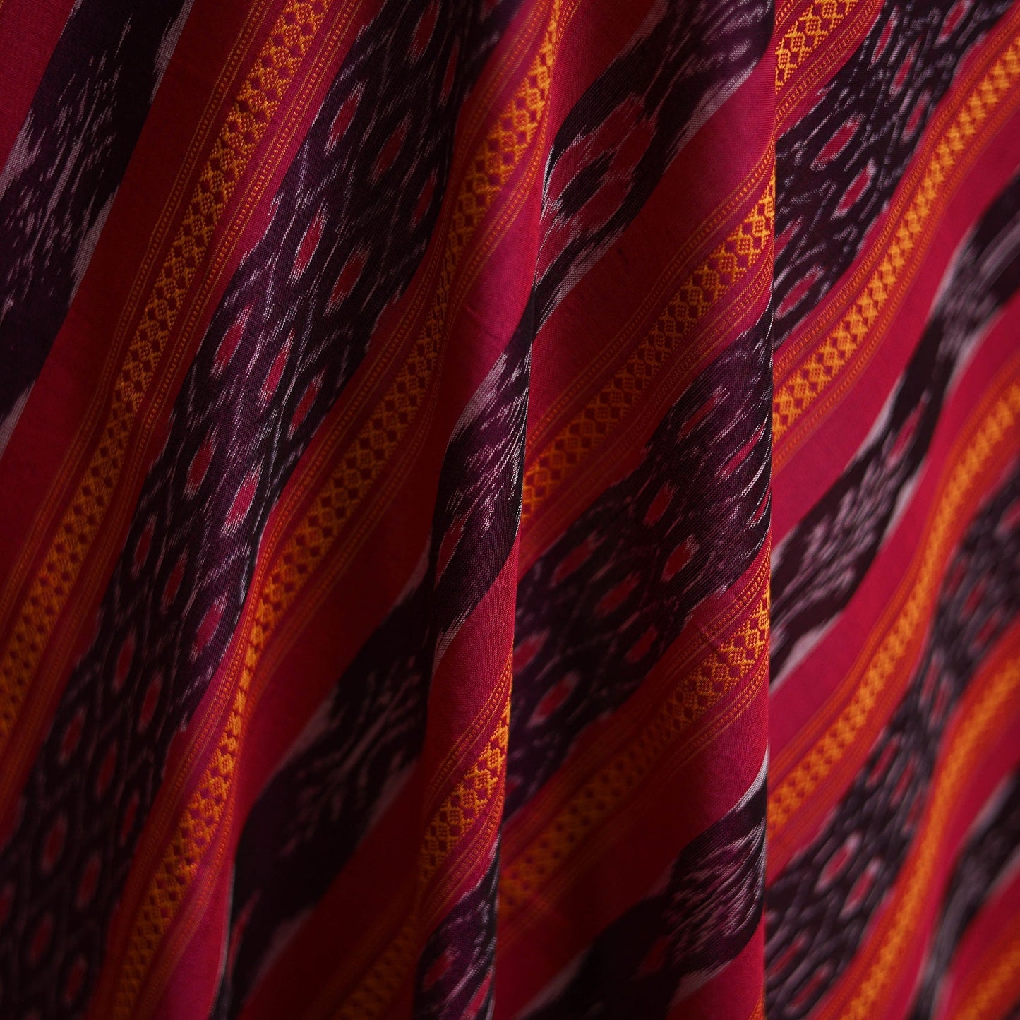 Handloom cotton sambalpuri ikat fabric 32 - handcrafted