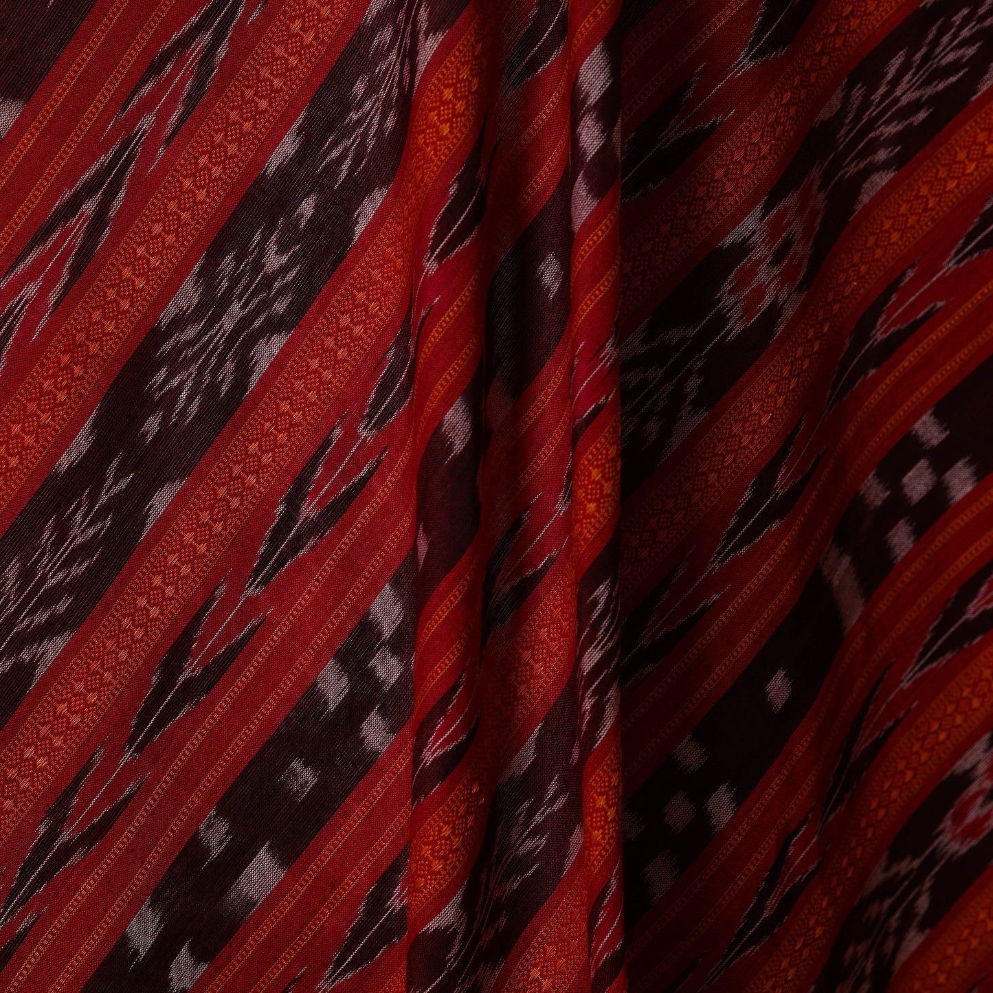 Red - handloom cotton sambalpuri ikat fabric 32