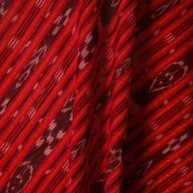 Red - handloom cotton sambalpuri ikat fabric 34