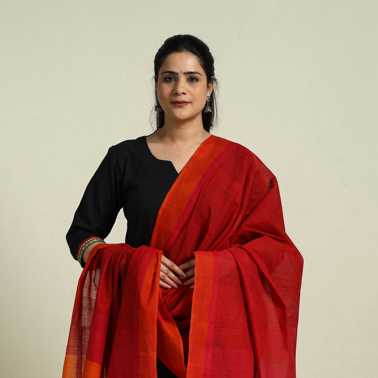 Buy Handloom Cotton Srikakulam Jamdani Dupatta