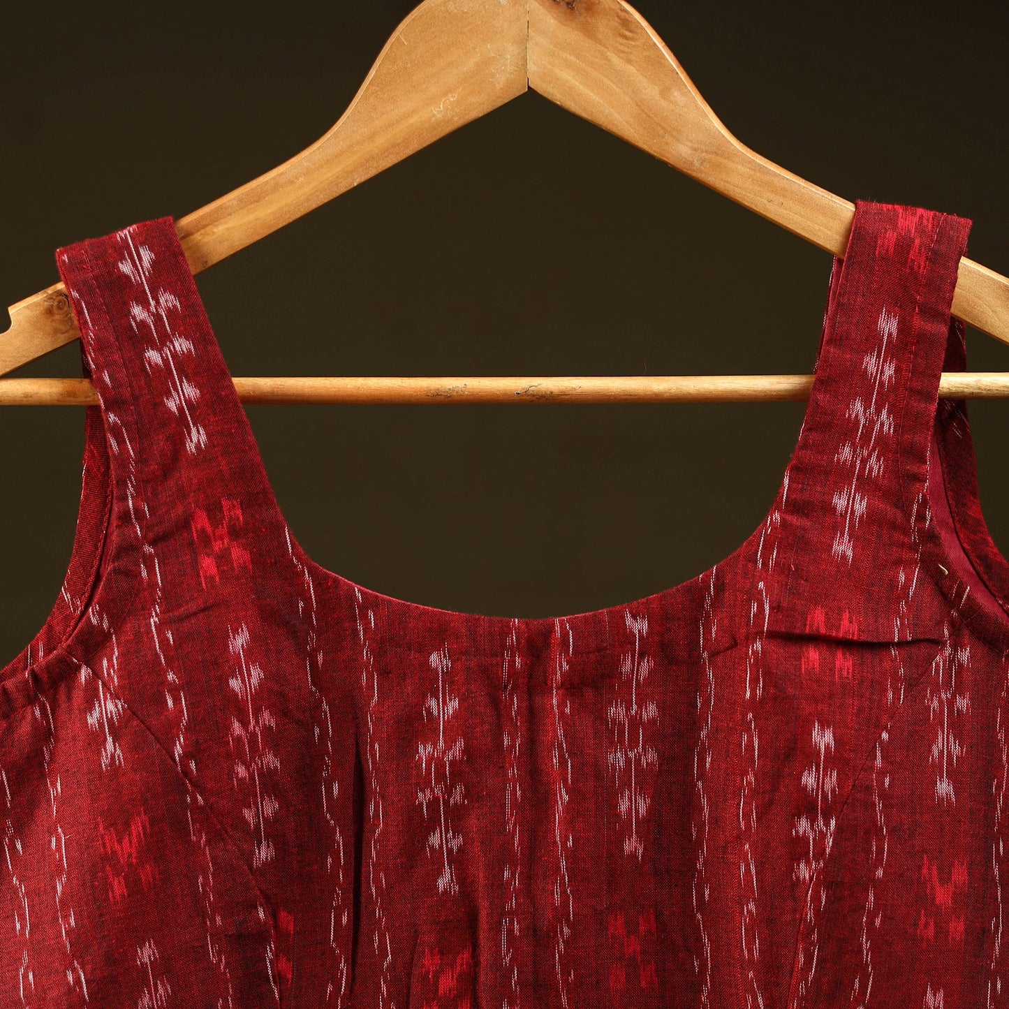 Red - handloom cotton stitched sambalpuri ikat blouse 03