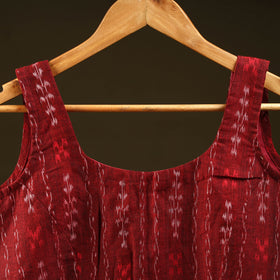 Red - handloom cotton stitched sambalpuri ikat blouse 03