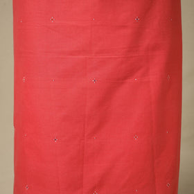 Red - handloom cotton tangaliya kurta material (3m) 04
