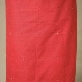 Red - handloom cotton tangaliya kurta material (3m) 04