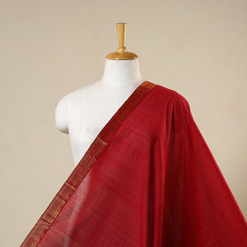 Red - handloom cotton zari border mangalagiri fabric 20