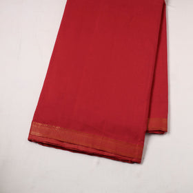Red - handloom cotton zari border mangalagiri fabric 20