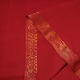 Red - handloom cotton zari border mangalagiri fabric 20