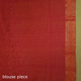 Red - handloom cotton zari border mangalagiri saree 03