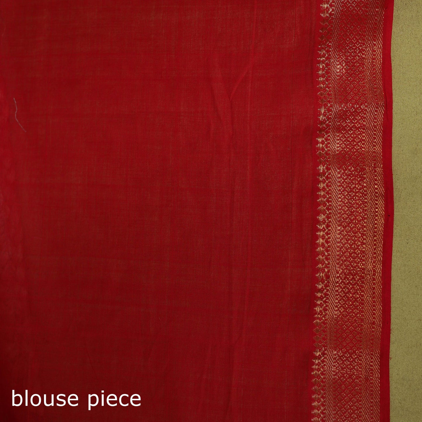 Red - handloom cotton zari border mangalagiri saree 05