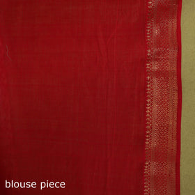 Red - handloom cotton zari border mangalagiri saree 05