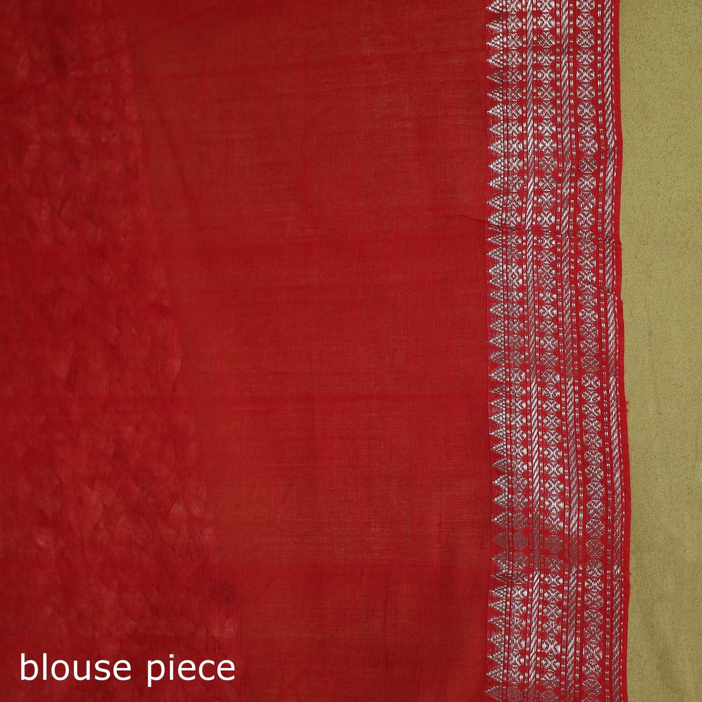 Red - handloom cotton zari border mangalagiri saree 09