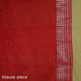 Red - handloom cotton zari border mangalagiri saree 09