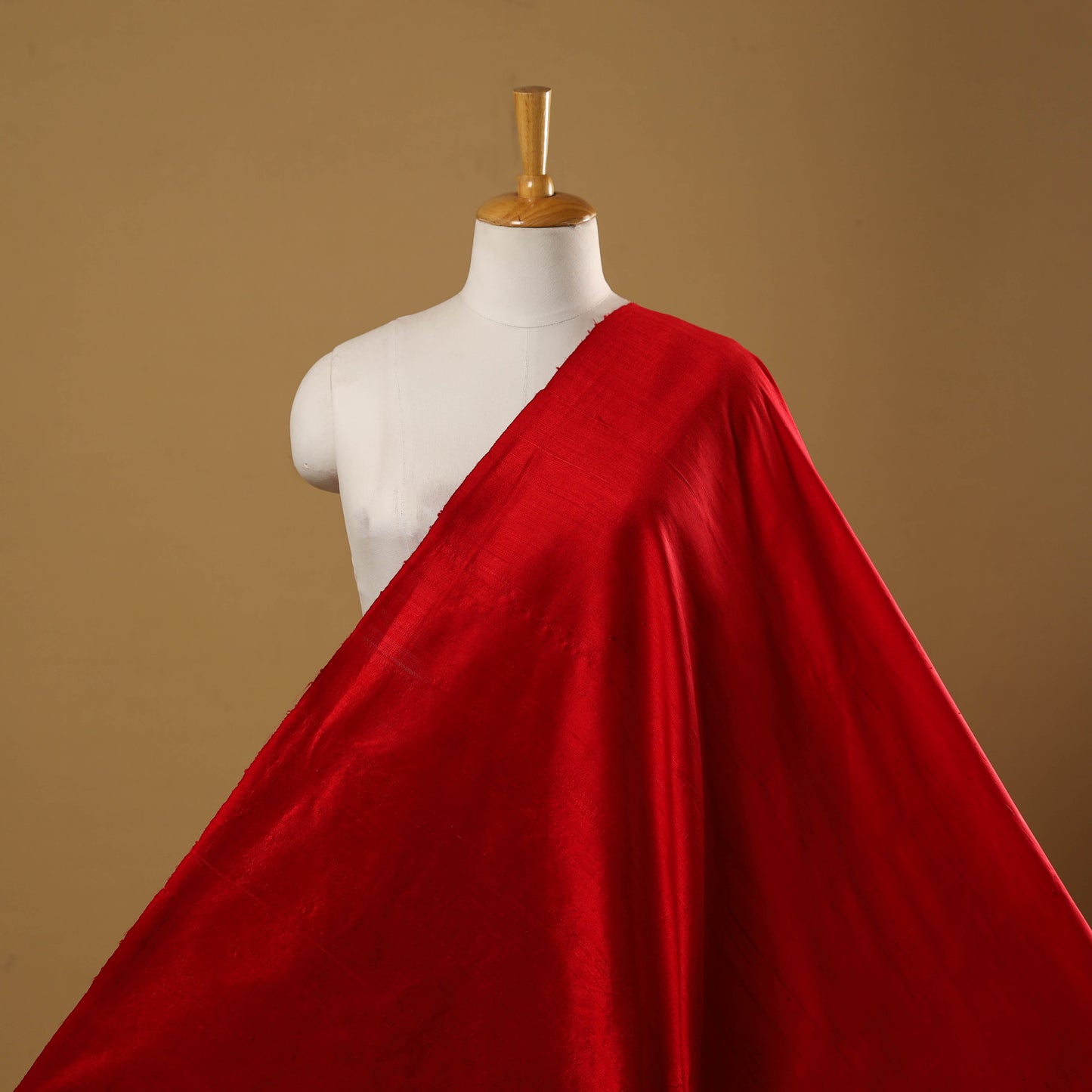 Handloom dupion silk natural dyed plain fabric 08