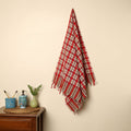  Red Handloom Fine Cotton Checks Bath Towel