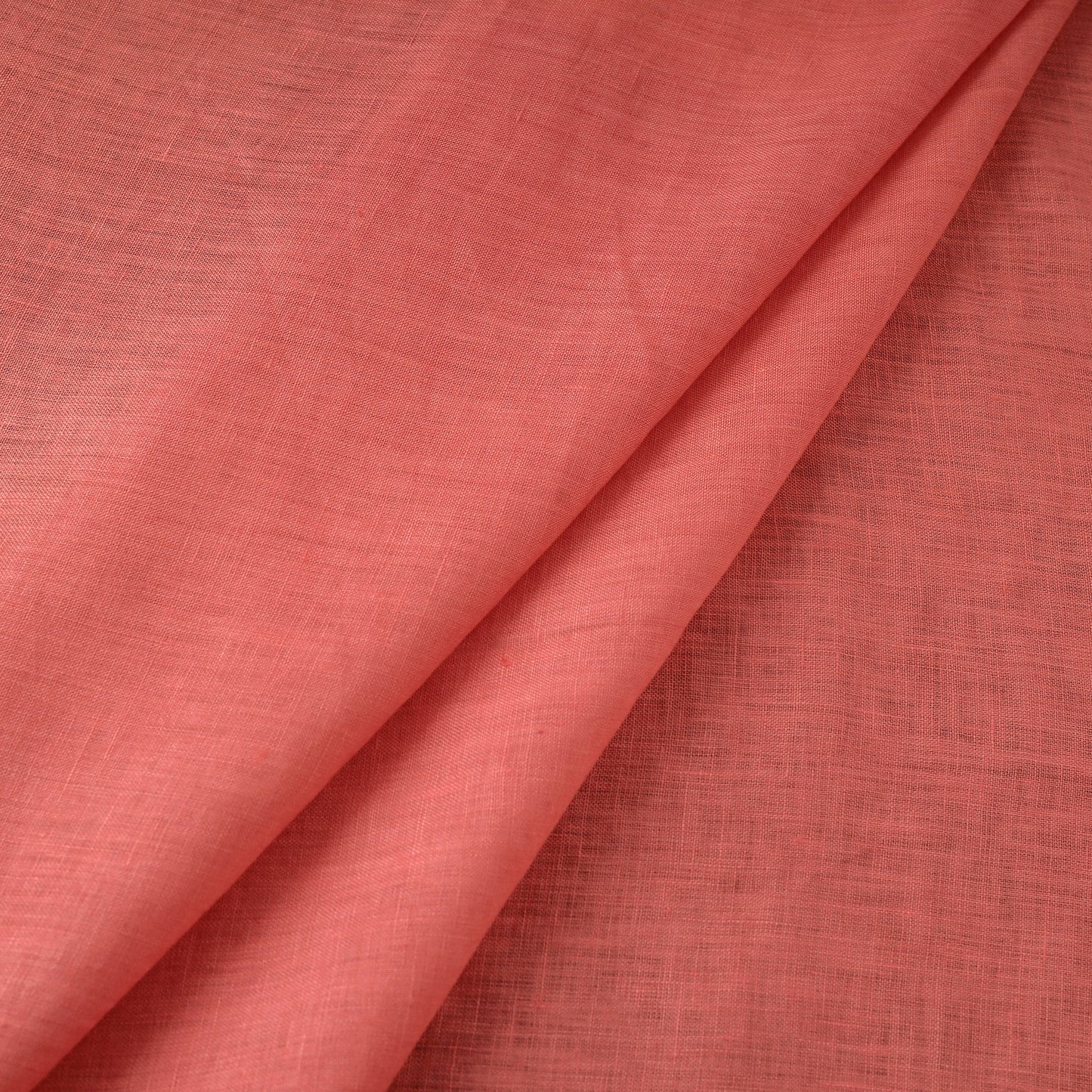 Red - handloom linen bhagalpuri fabric 13 - handcrafted