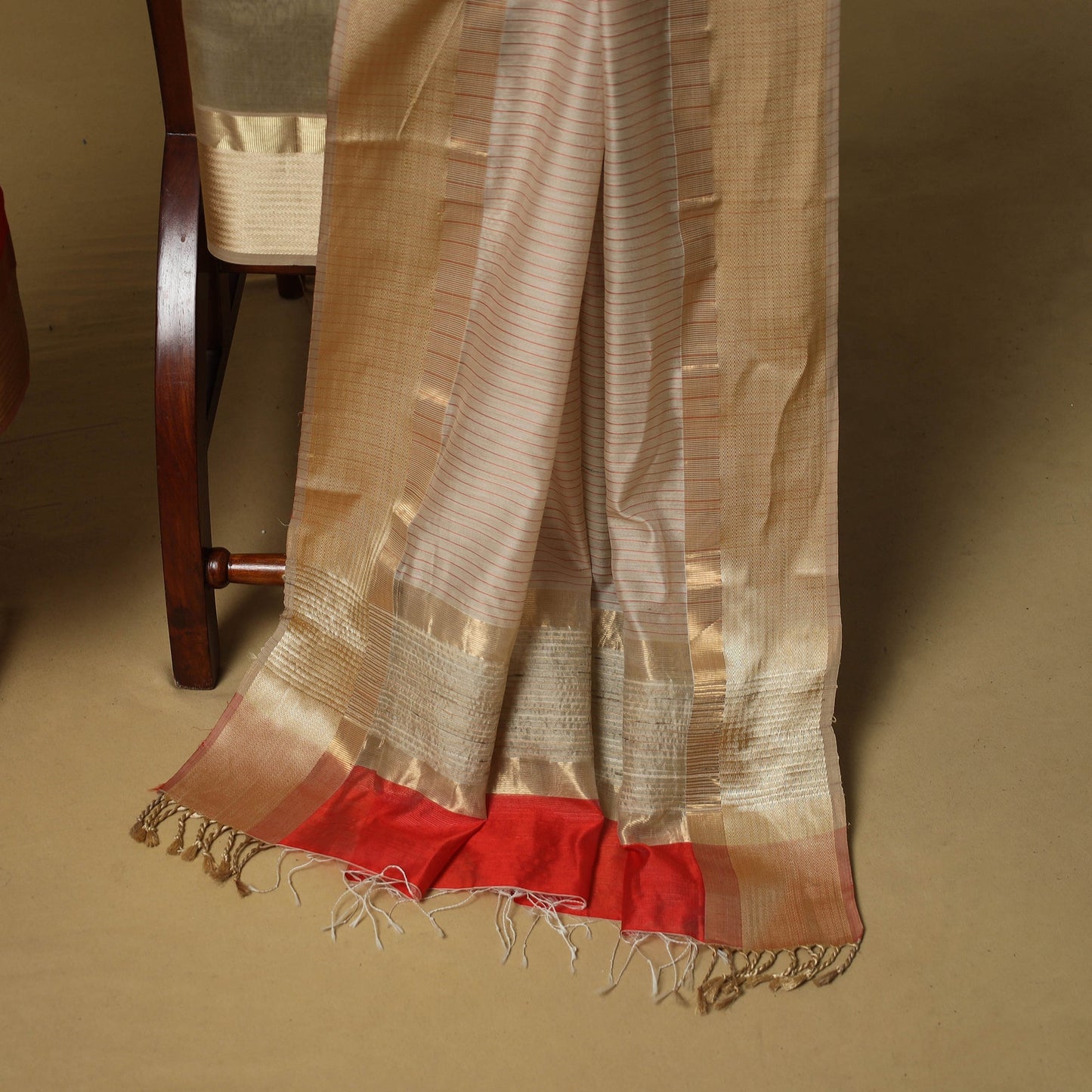 Handloom maheshwari silk 3pc unstitched dress material