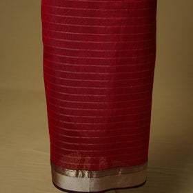 Handloom maheshwari silk tissue zari stripes 2pc unstitched