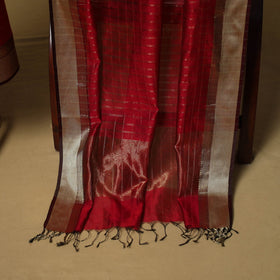 Handloom maheshwari silk tissue zari stripes 2pc unstitched