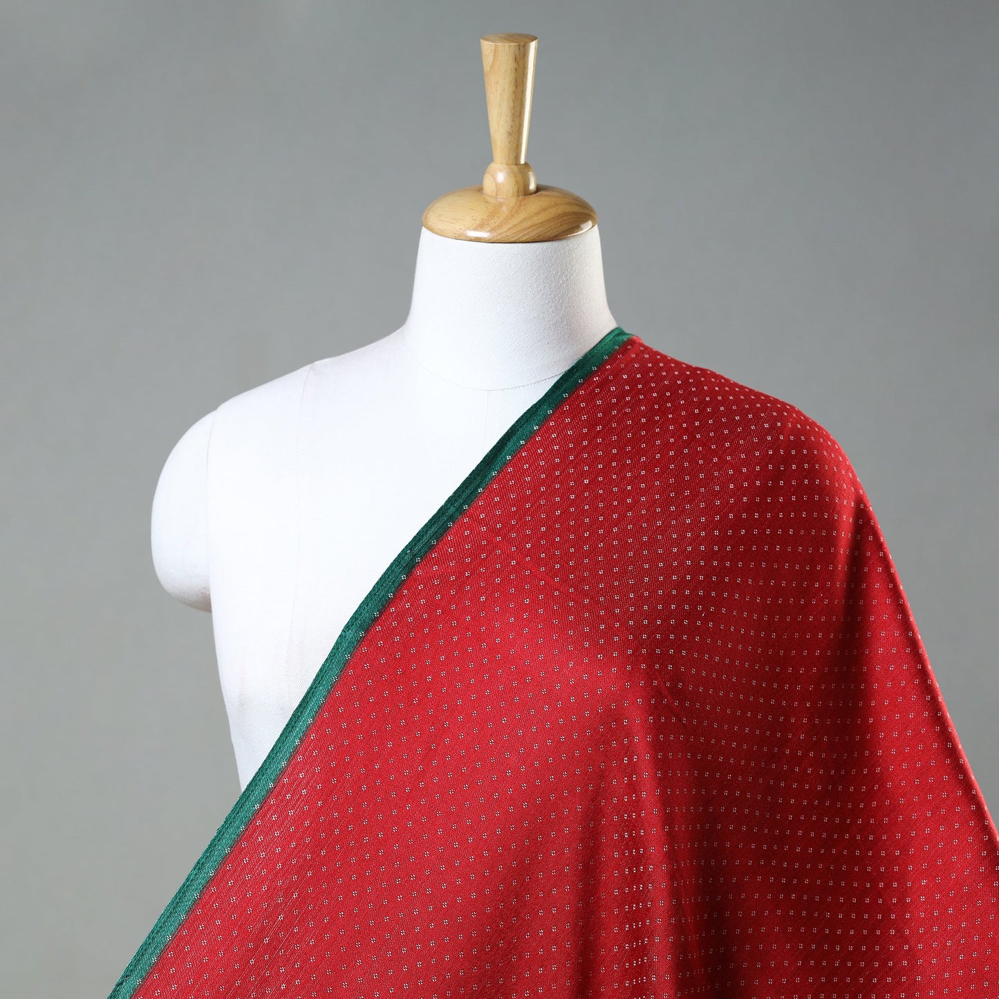 Buy Red Handloom Mashru Silk Cotton Fabric Online