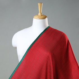 Buy Red Handloom Mashru Silk Cotton Fabric Online
