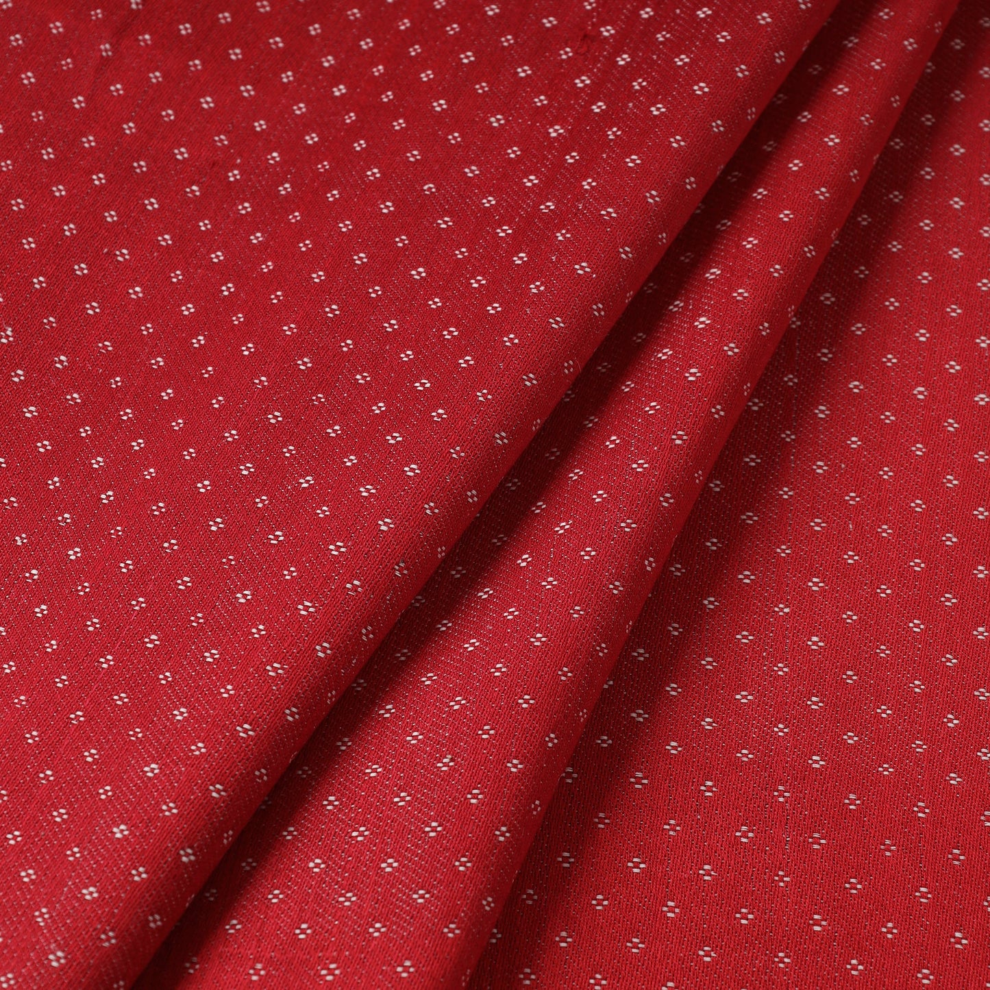 Buy Red Handloom Mashru Silk Cotton Fabric Online