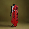 Handloom mercerised cotton pochampally ikat dupatta 02