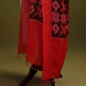 Handloom mercerised cotton pochampally ikat dupatta 02