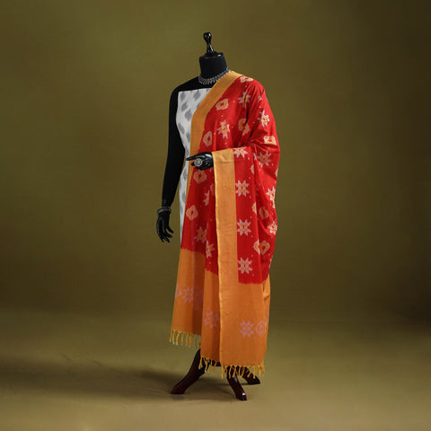 Handloom mercerised cotton pochampally ikat dupatta 14