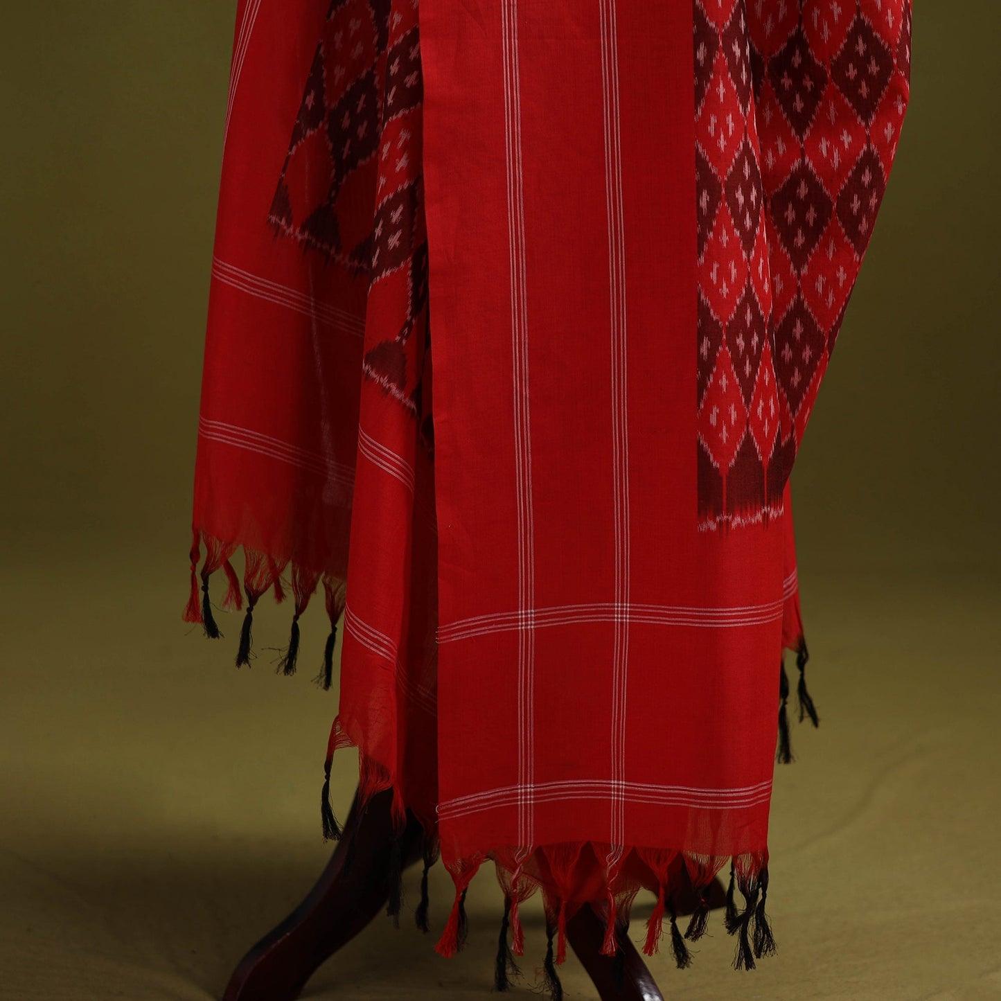 Handloom mercerised cotton pochampally ikat dupatta 19