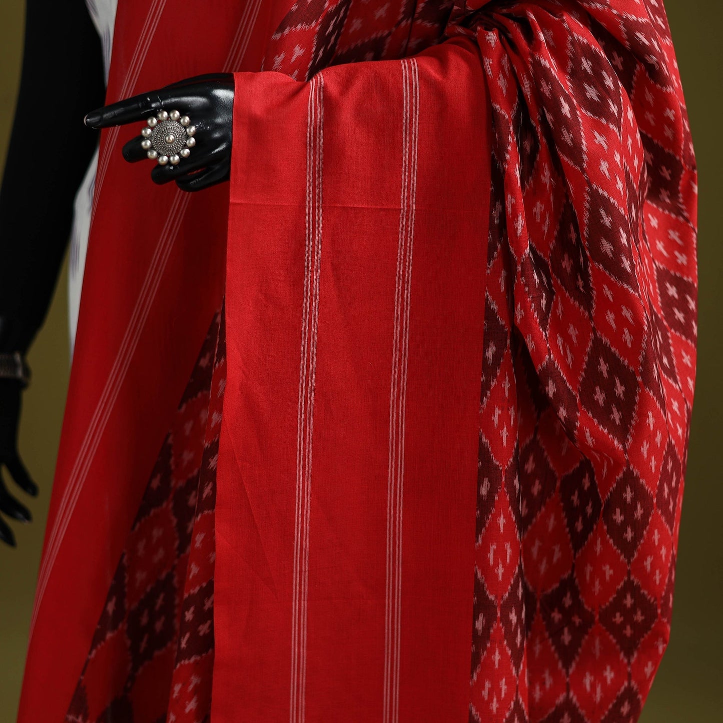 Handloom mercerised cotton pochampally ikat dupatta 19