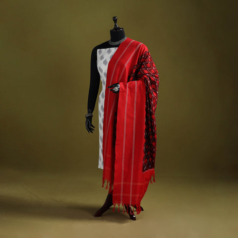 Handloom mercerised cotton pochampally ikat dupatta 36