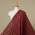 Red - handloom mercerised cotton pochampally ikat fabric 05