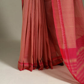 Red Handloom Missing Checks Cotton Mangalagiri Saree