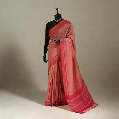 Red Handloom Missing Checks Cotton Mangalagiri Saree