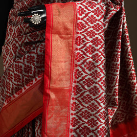 Handloom mulberry silk patola ikat pochampally saree 01