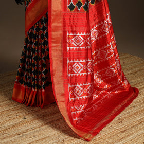 Handloom mulberry silk patola ikat pochampally saree 18