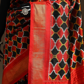 Handloom mulberry silk patola ikat pochampally saree 18