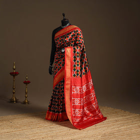 Handloom mulberry silk patola ikat pochampally saree 18