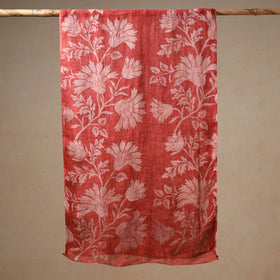  Handloom Block Print  Natural Dyed Linen Bindaas Stole