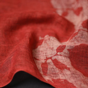 Red - handloom natural dyed linen bindaas stole 03