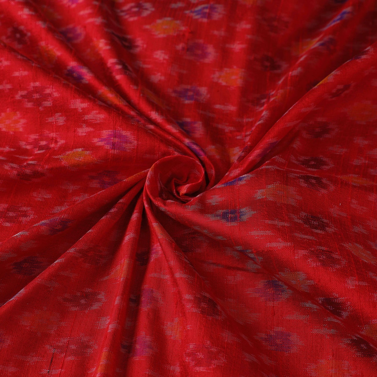  Handloom Raw Silk Pochampally Ikat Fabric