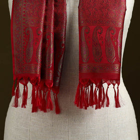 Handloom semi silk jacquard weave banarasi stole